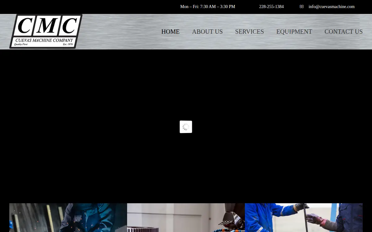 Homepage of Cuevas Machine Co., INC.