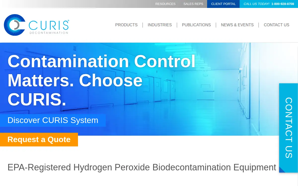 Homepage of Curis System, LLC