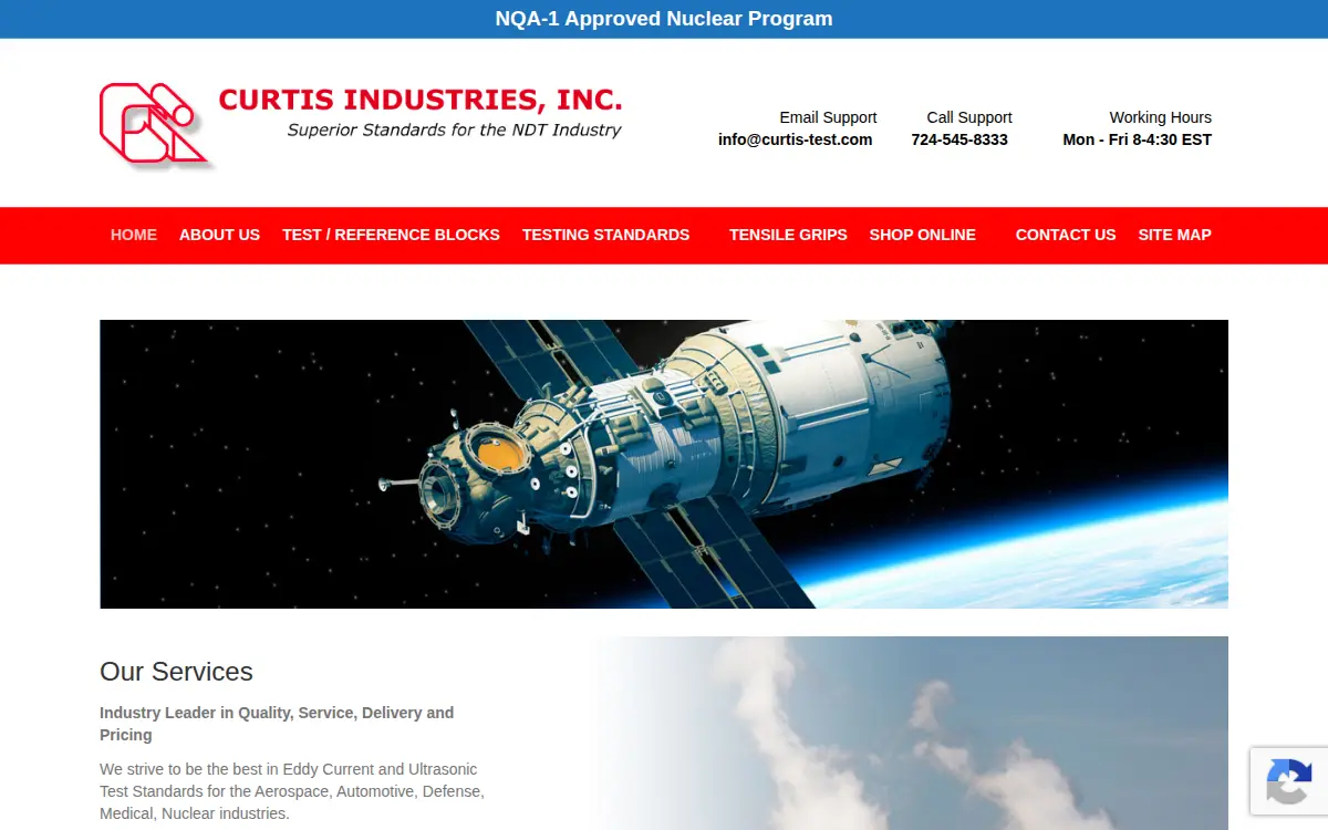 Homepage of Curtis Industries, INC.