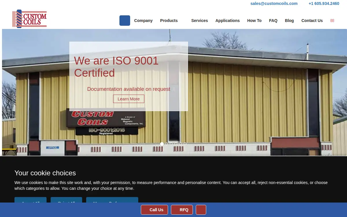 Homepage of Midwest Magnetic Components, INC