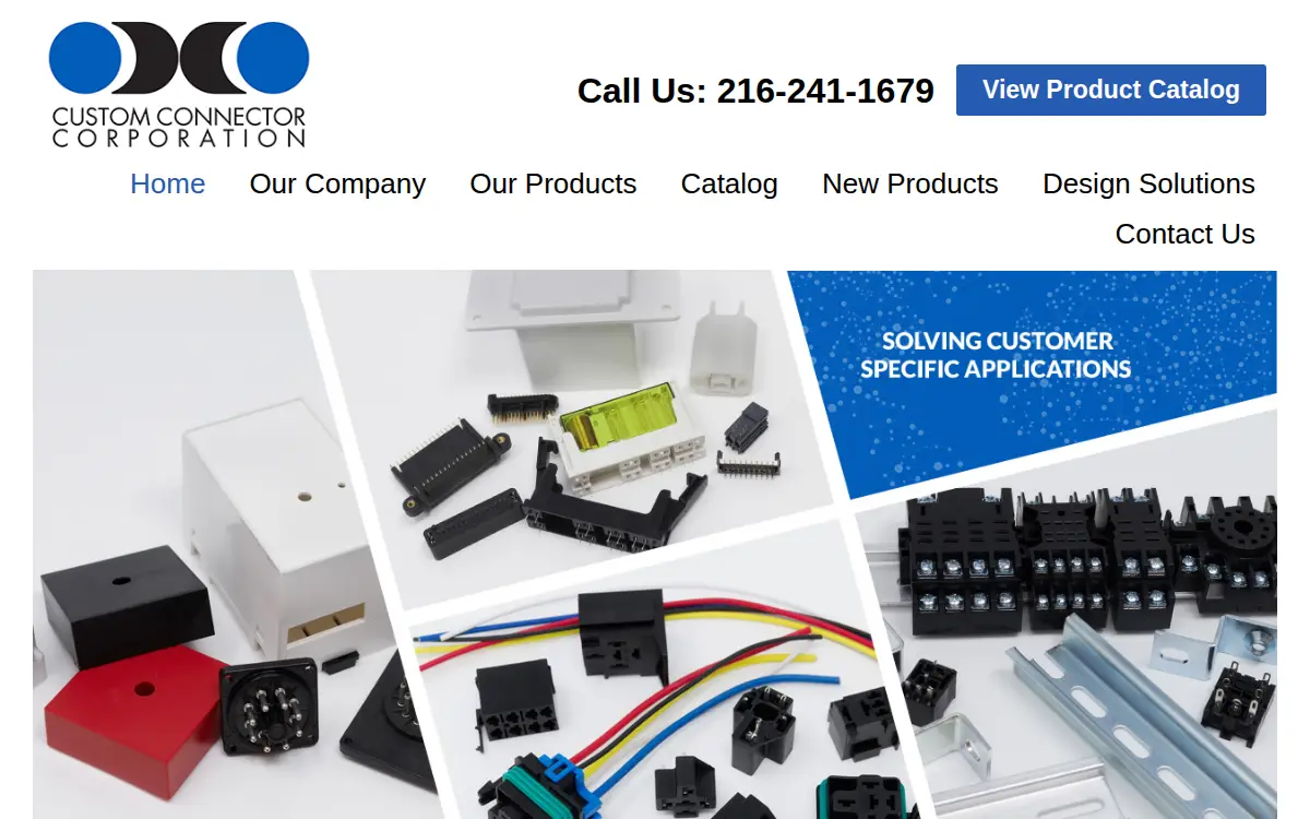 Homepage of Custom Connector CORP
