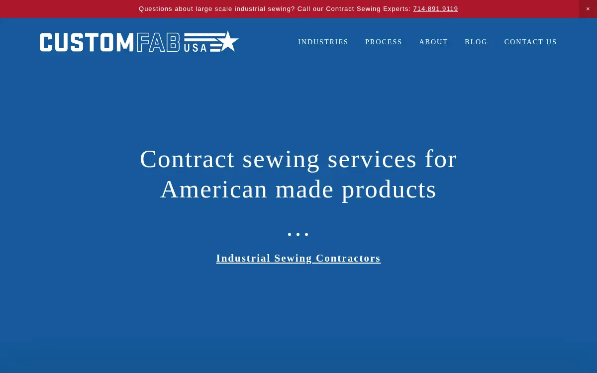 Homepage of Customfab INC