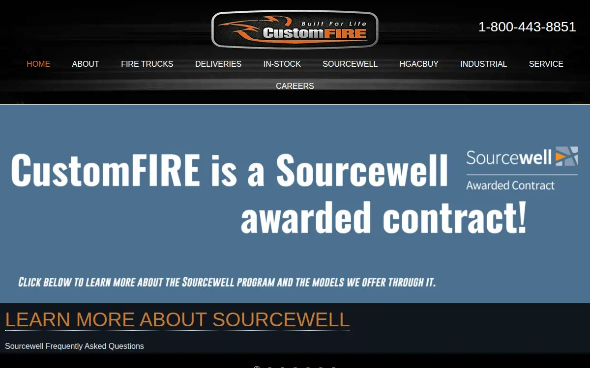 Homepage of Custom Fire Apparatus INC