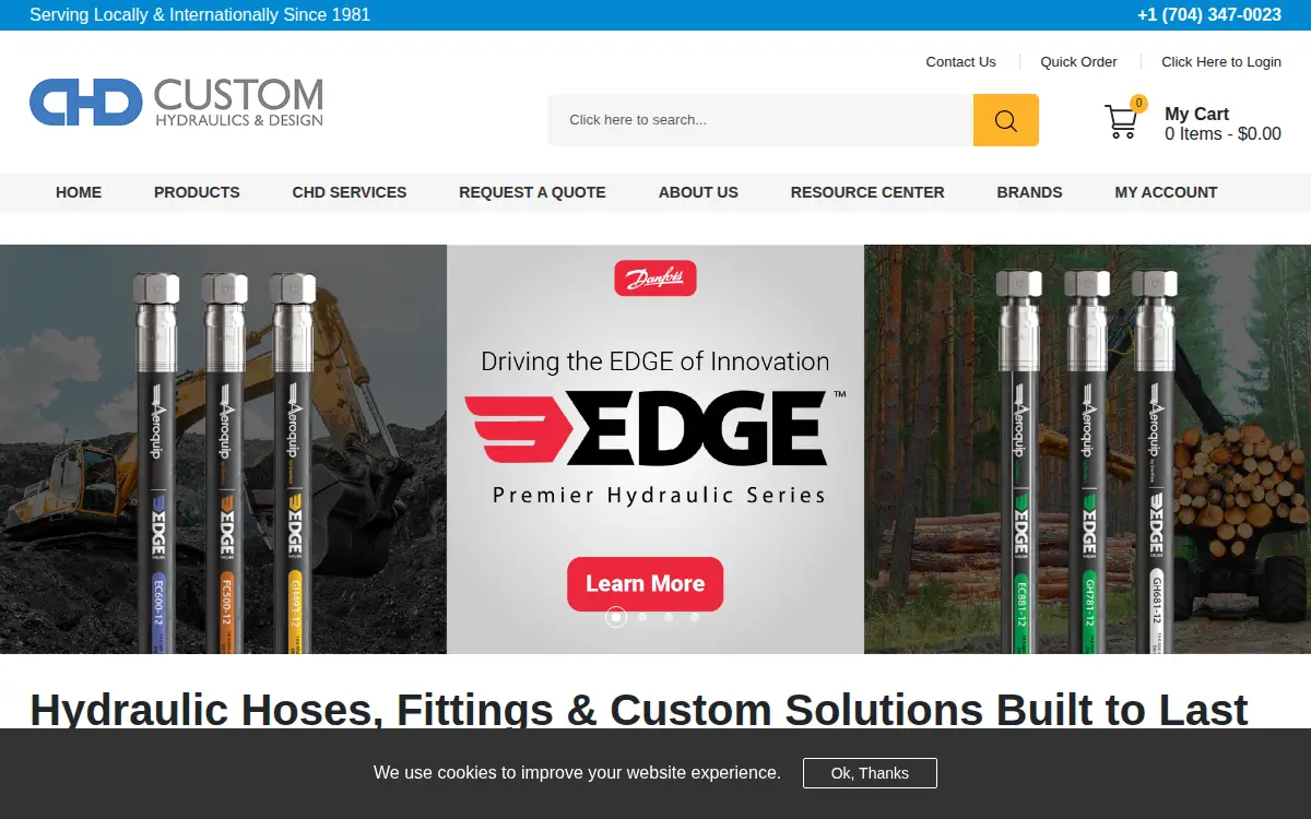 Homepage of Custom Hydraulics & Design INC