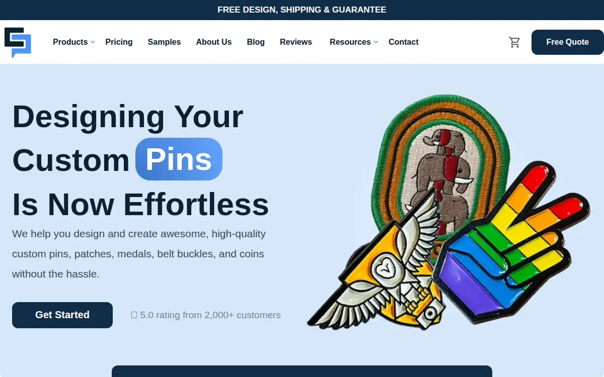 Homepage of Cheappins LLC