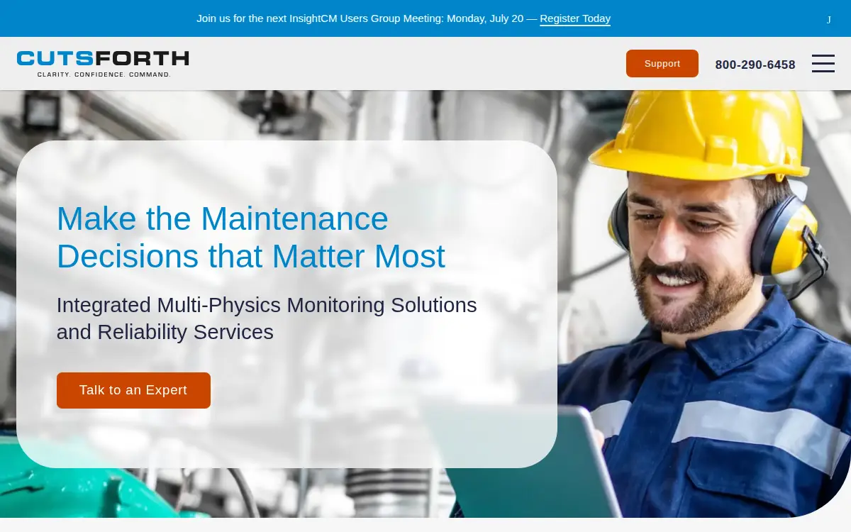 Homepage of Cutsforth, LLC