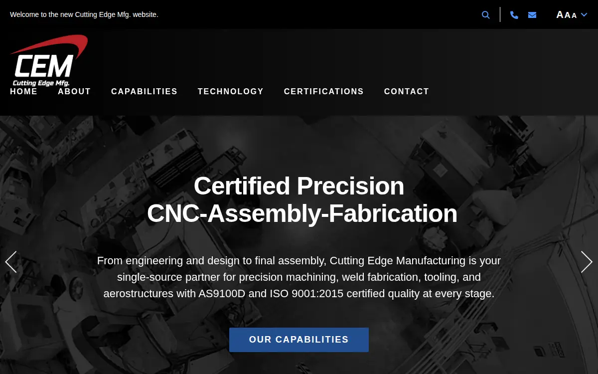 Homepage of Burdge Manufacturing Group LLC