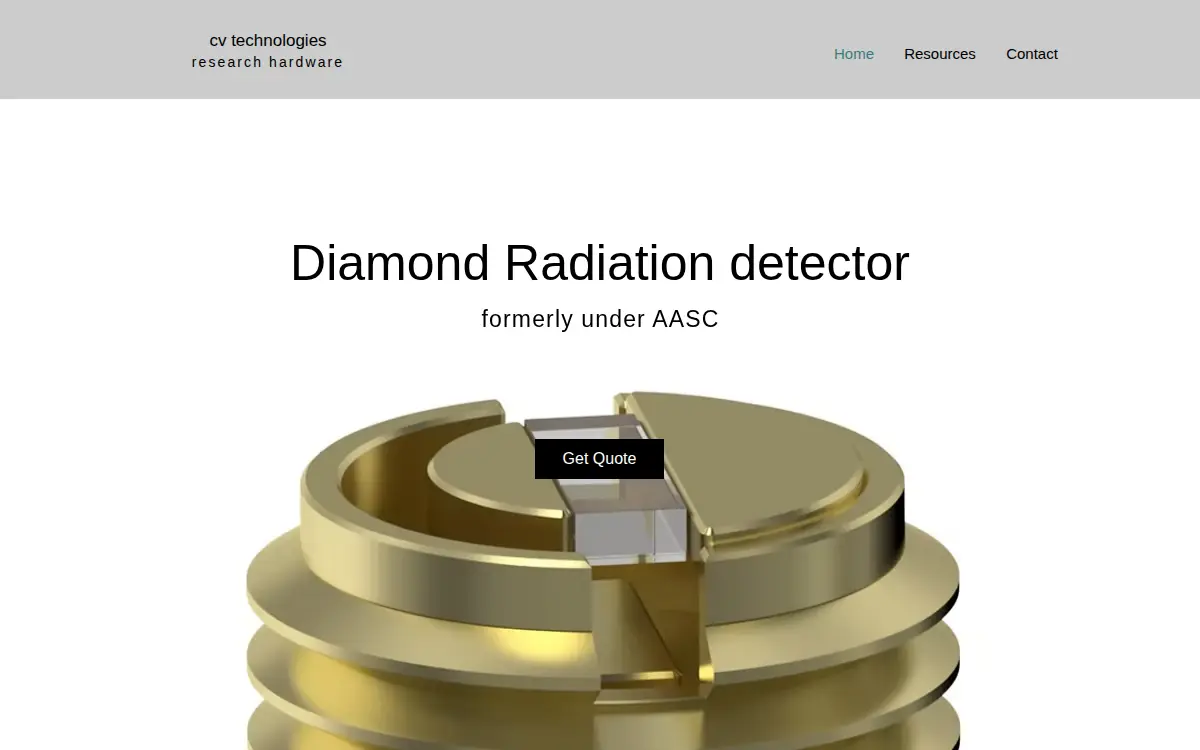 Homepage of Cv Technologies LLC