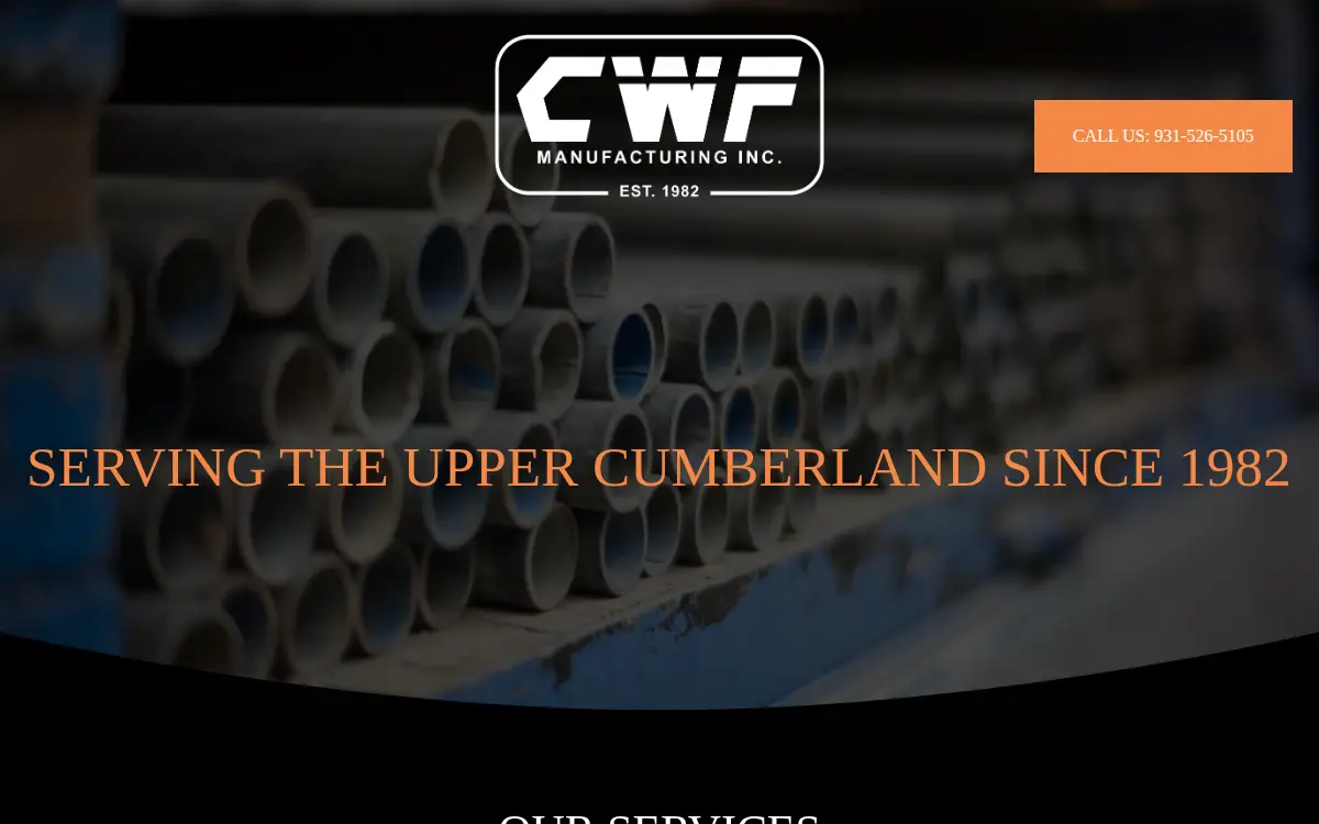 Homepage of Cwf Manufacturing of Cookeville, INC
