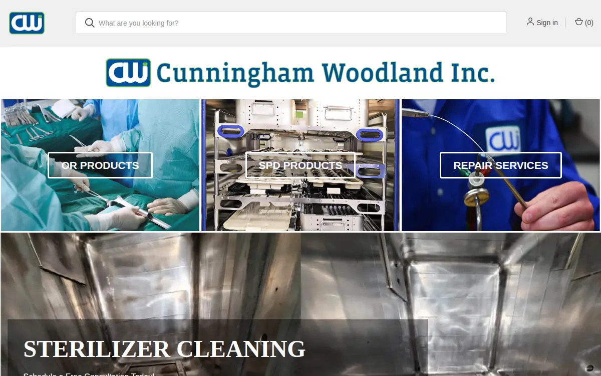 Homepage of Cunningham Woodland, INC