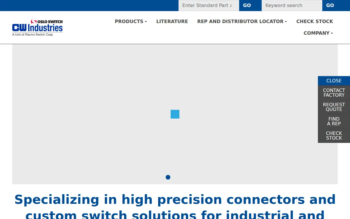 Homepage of Electro Switch CORP.