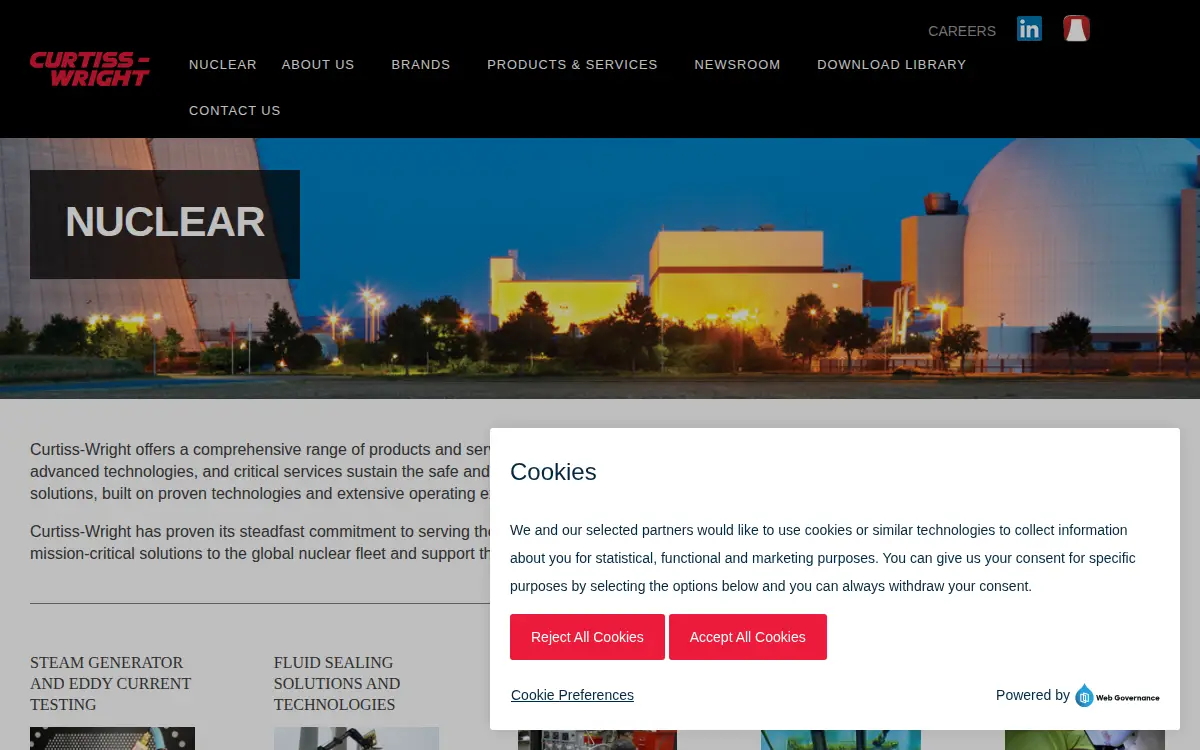 Homepage of Curtiss-wright Flow Control Service, LLC