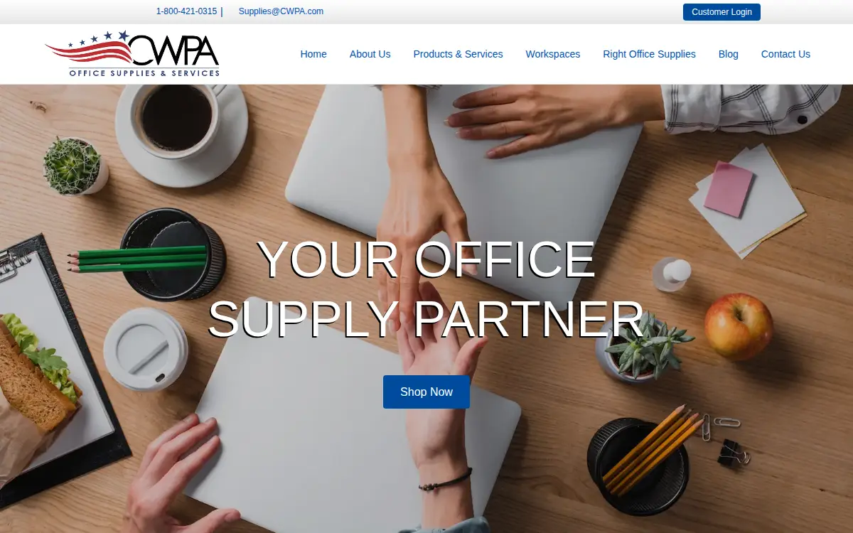 Homepage of Computer Wholesale Products of America, INC.