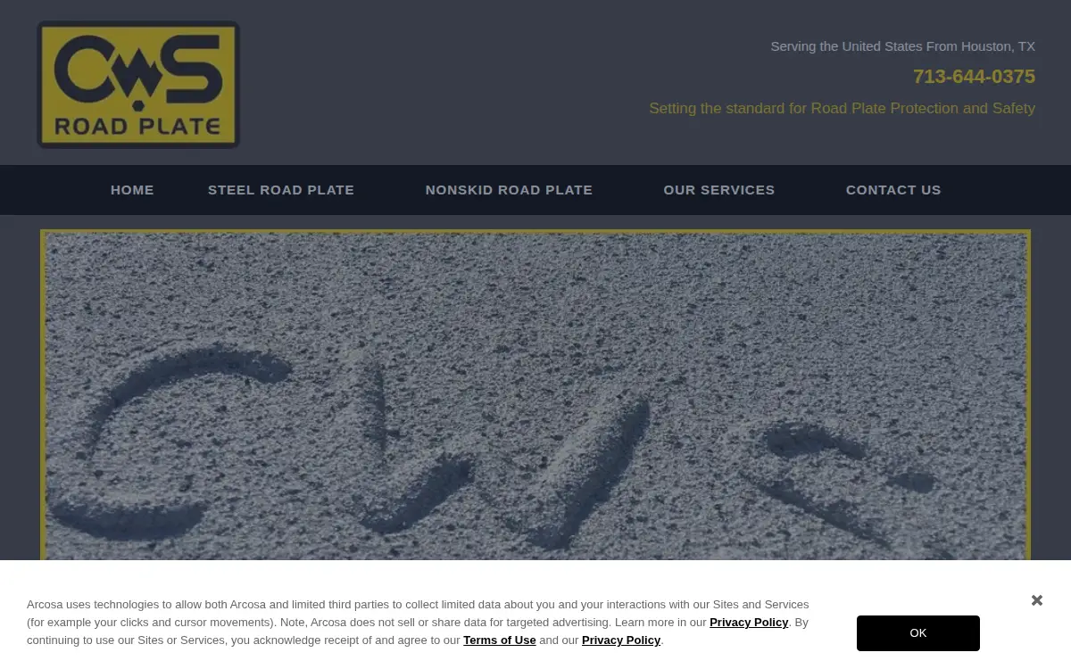 Homepage of Cws Road Plate LLC