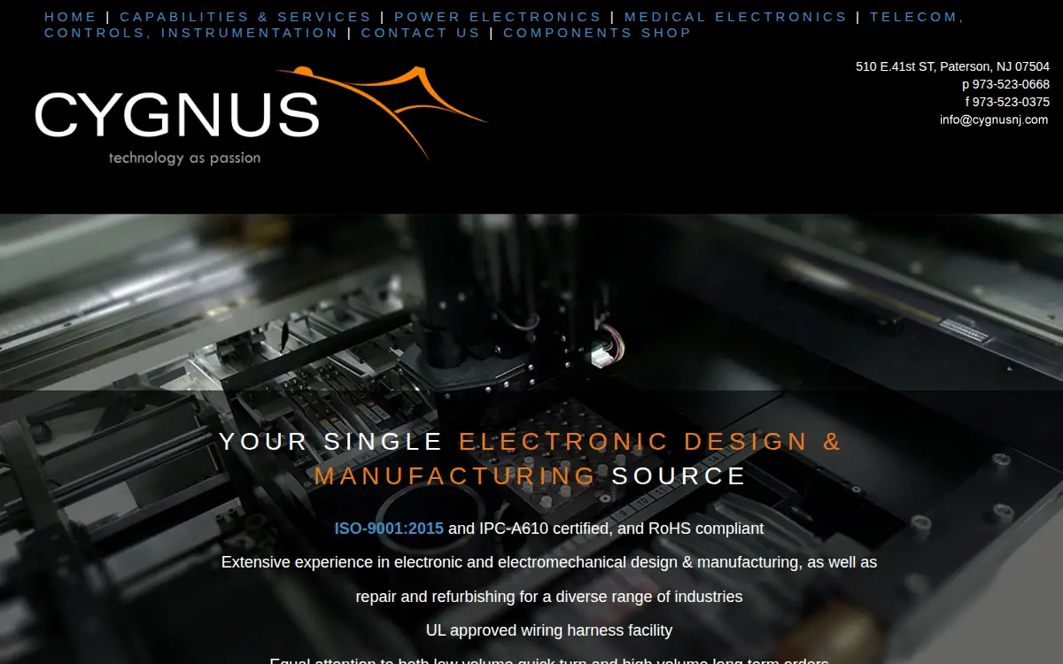 Homepage of Cygnus L.l.c.