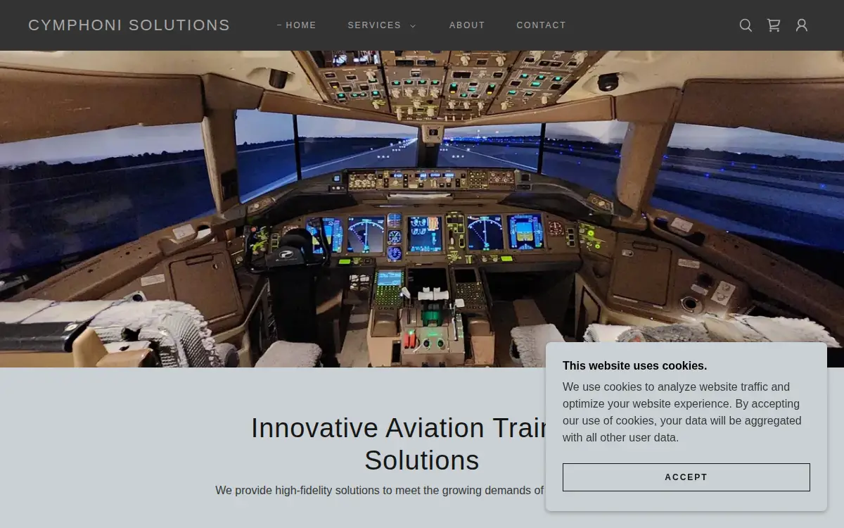 Homepage of Cymphoni Solutions, LLC