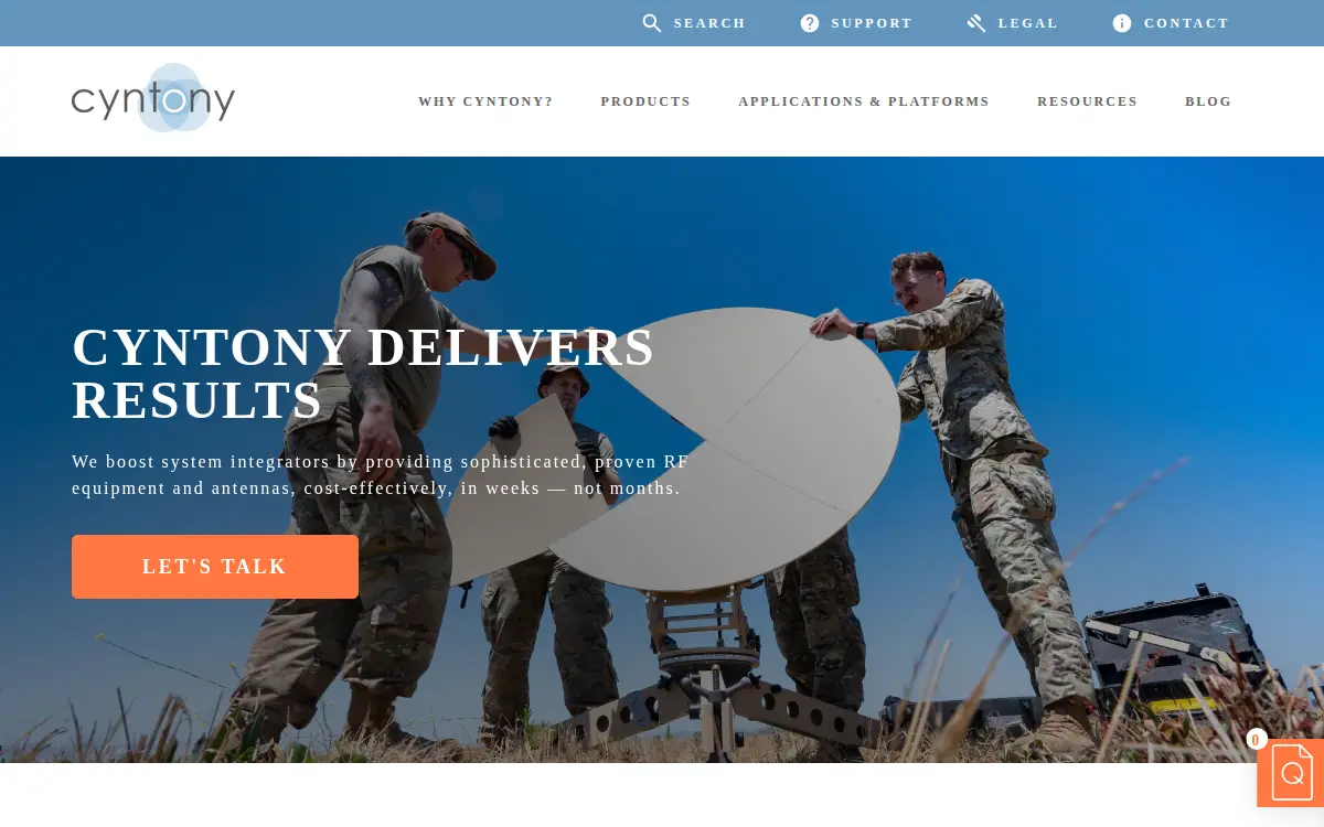 Homepage of Cyntony CORP