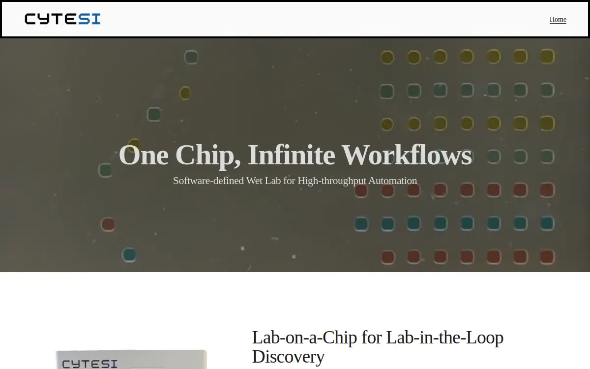 Homepage of Cytesi INC