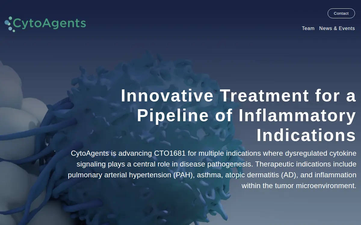 Homepage of Cytoagents INC