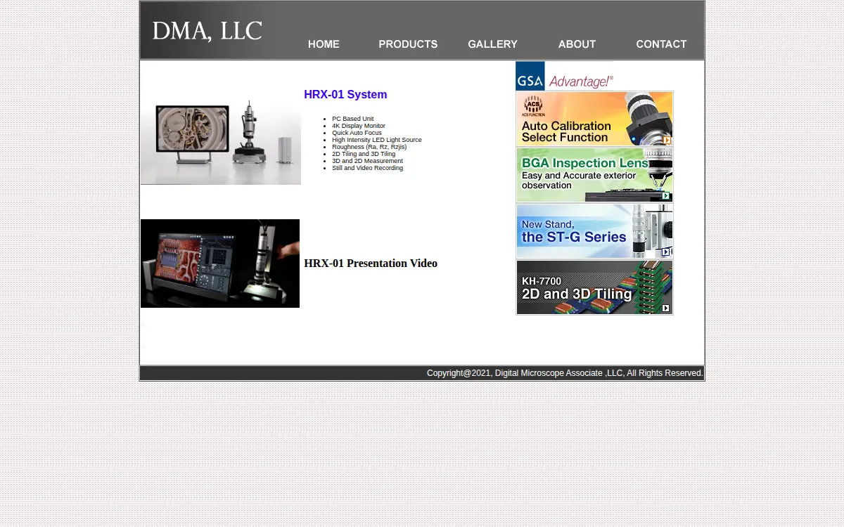 Homepage of Digital Microscope Associate LLC