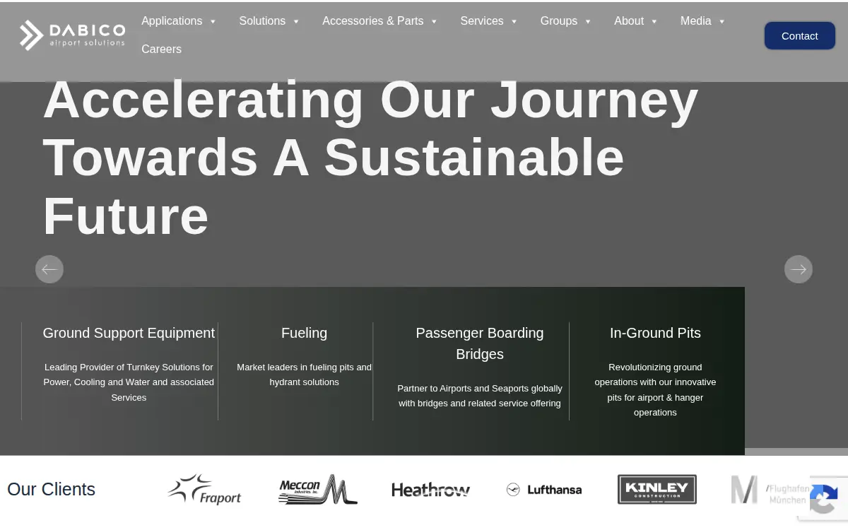 Homepage of Dabico Airport Solutions, INC.