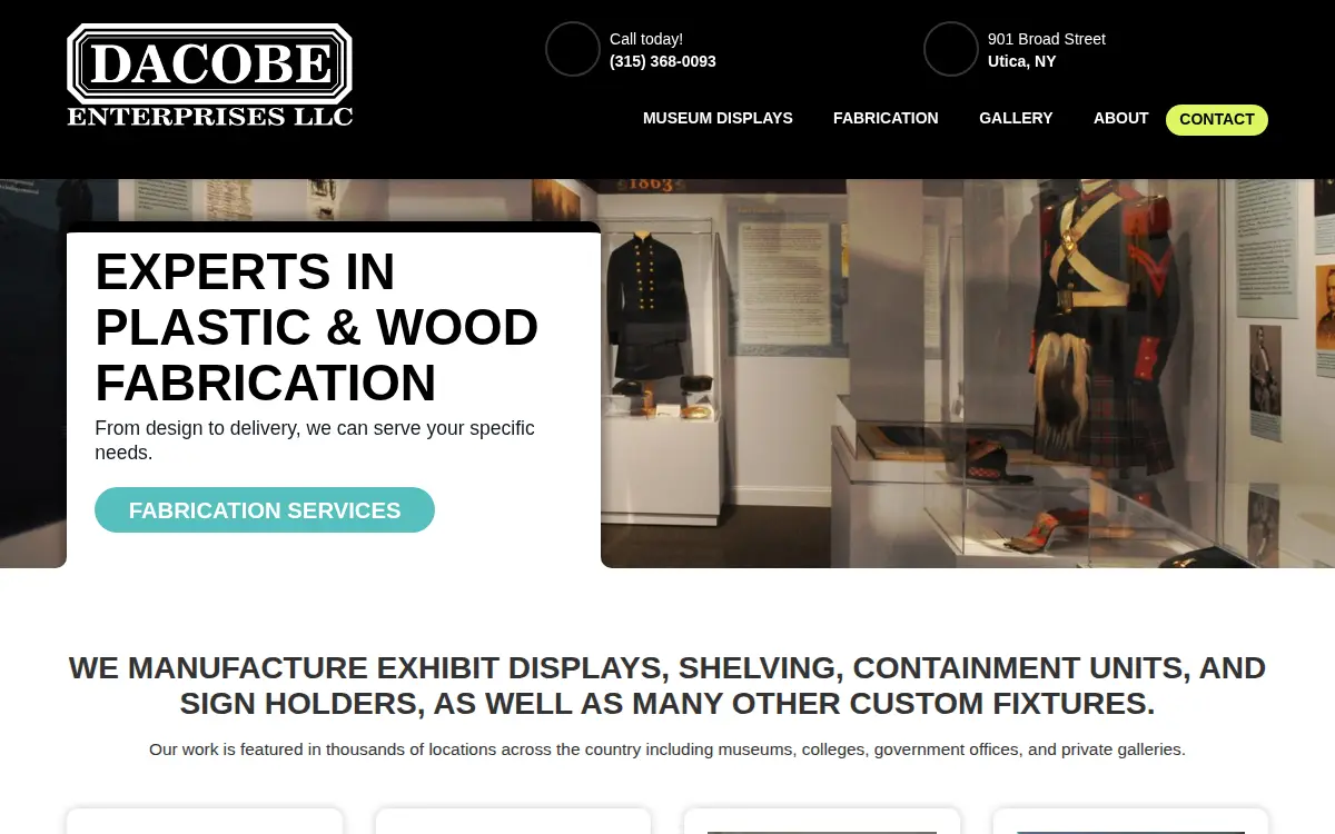 Homepage of Dacobe Enterprises, LLC