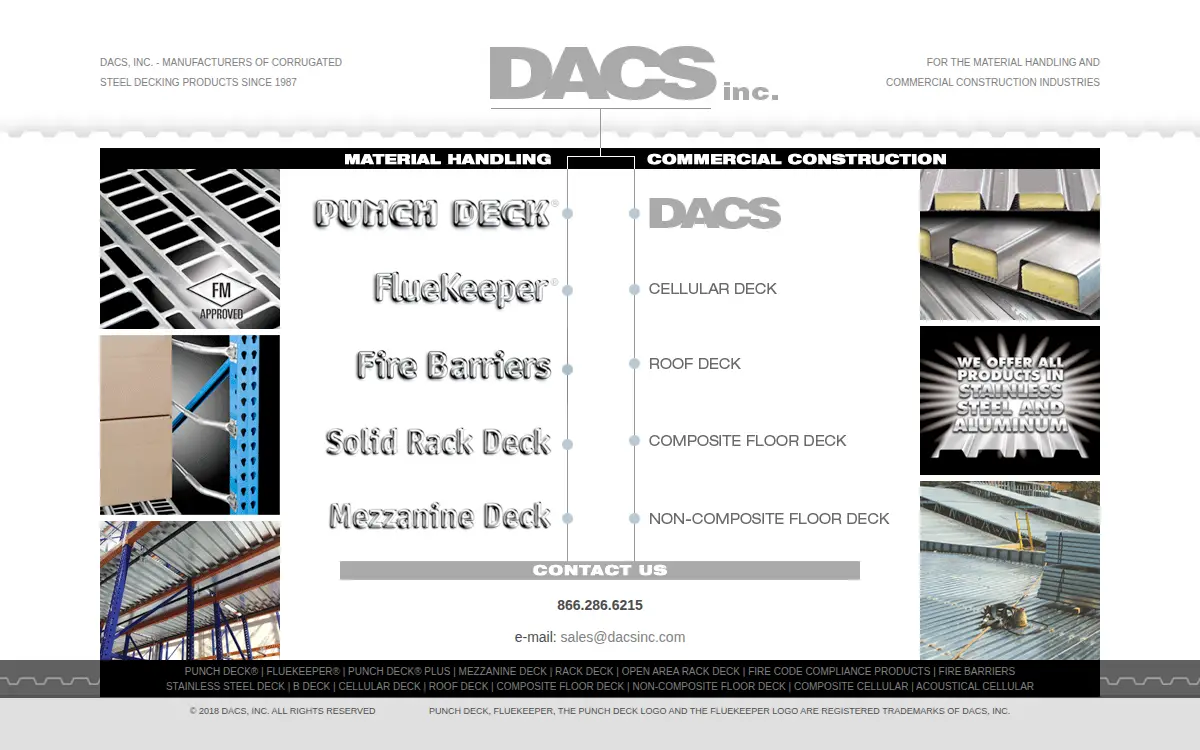 Homepage of Design Assistance Construction Systems INC.