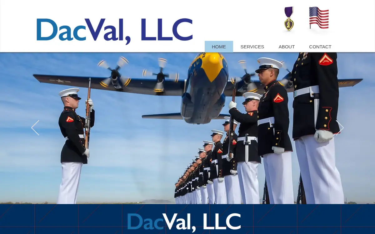 Homepage of Dacval, LLC