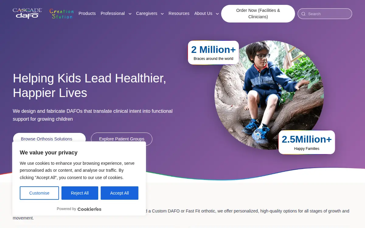 Homepage of Cascade Dafo, INC.