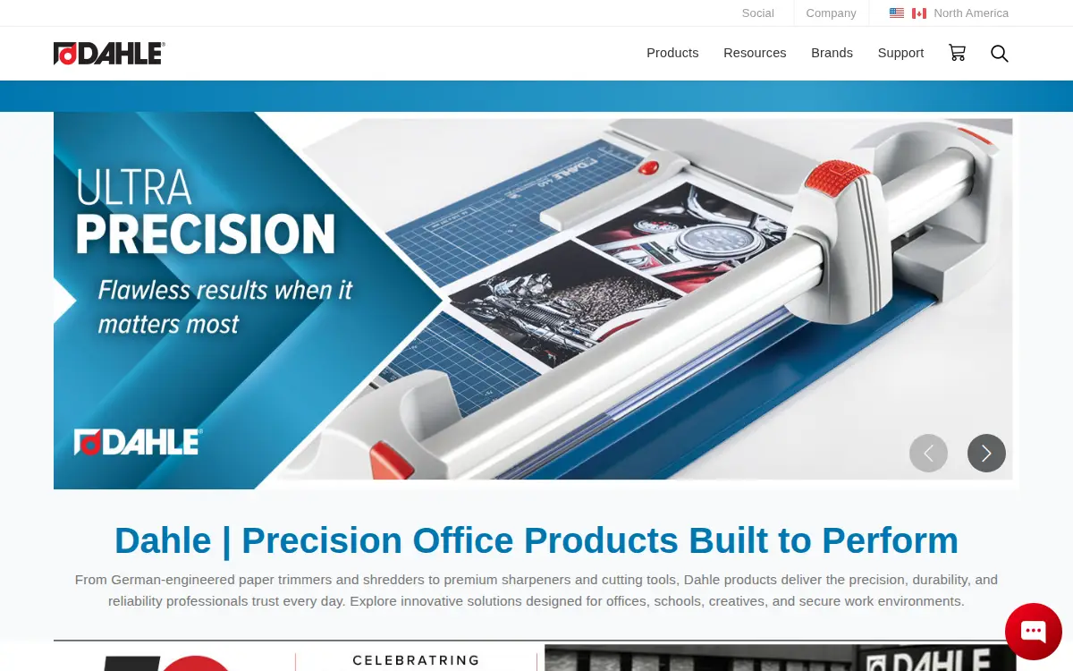 Homepage of Dahle North America INC