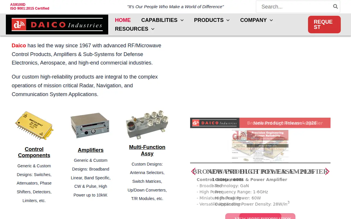 Homepage of Daico Industries, INC.