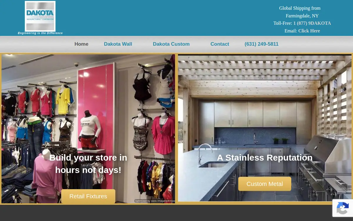 Homepage of Dakota Systems Manufacturing CORP.