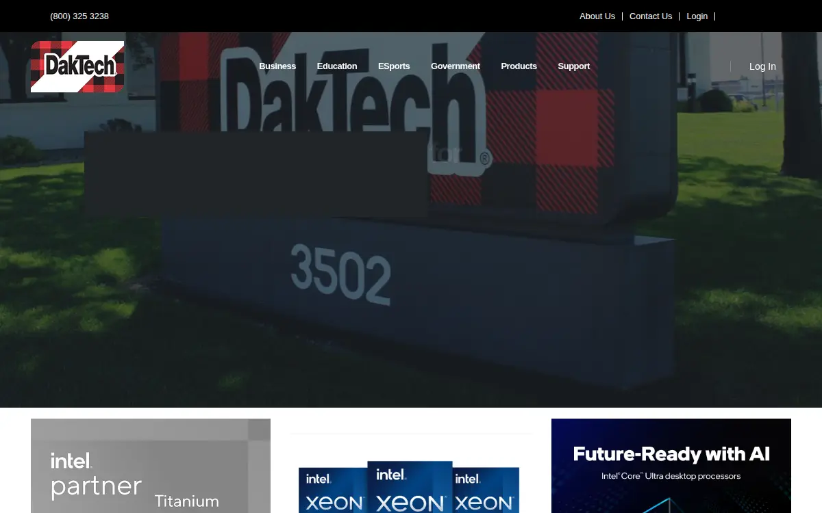 Homepage of Daktech INC