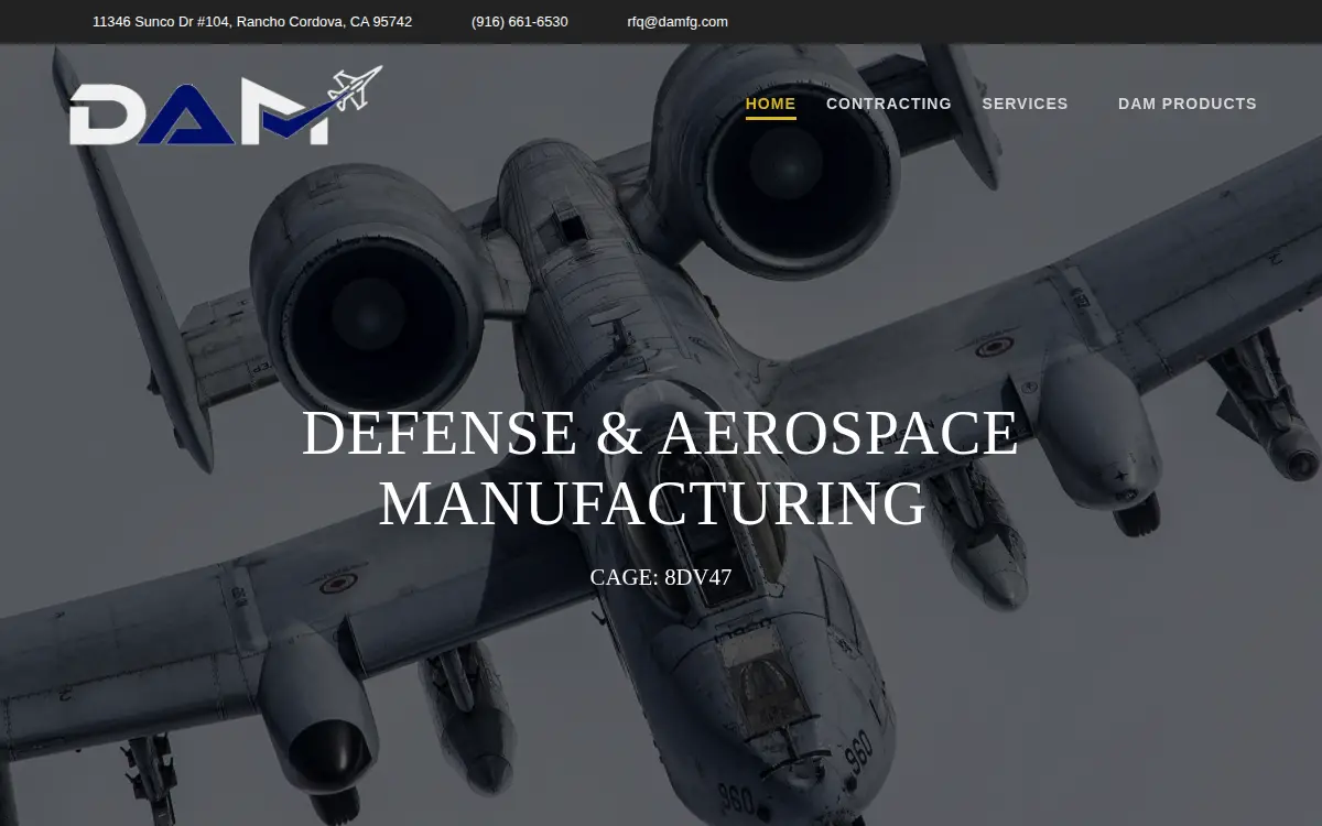 Homepage of Defense & Aerospace Manufacturing LLC