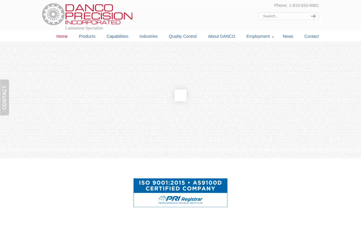 Homepage of Danco Precision, INC.