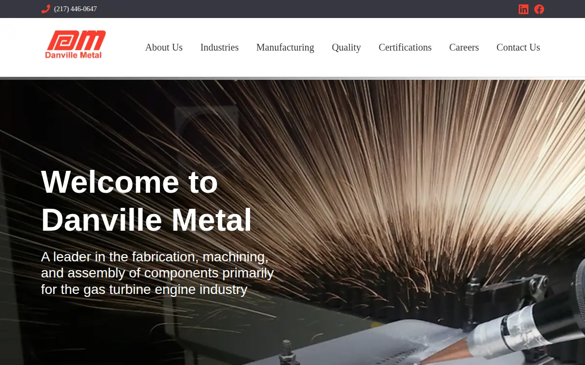 Homepage of Danville Metal Stamping CO INC