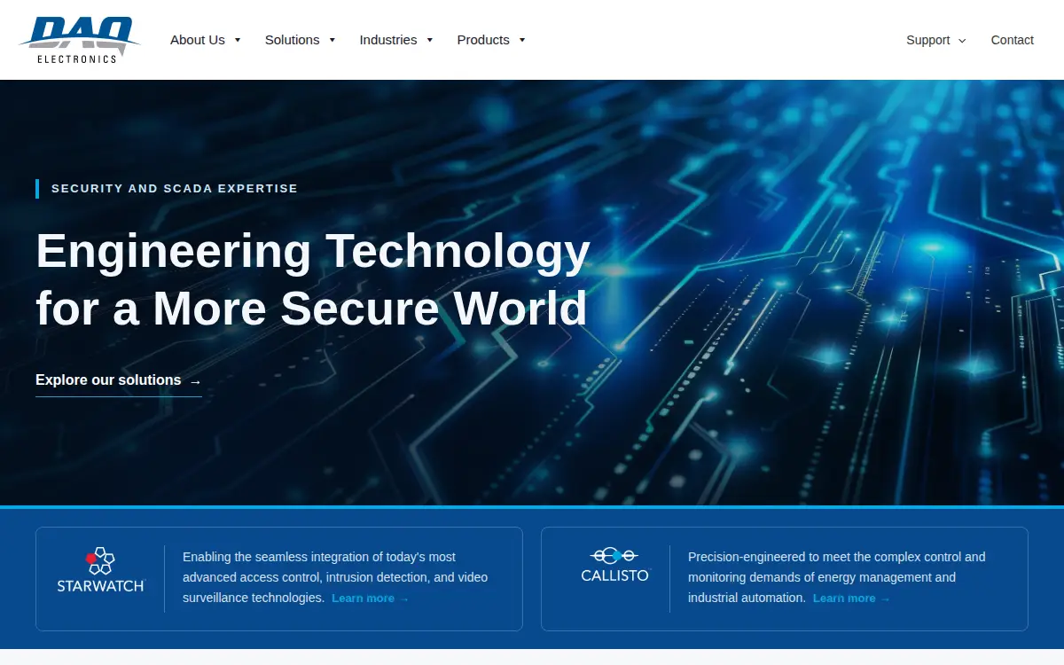 Homepage of Daq Electronics LLC