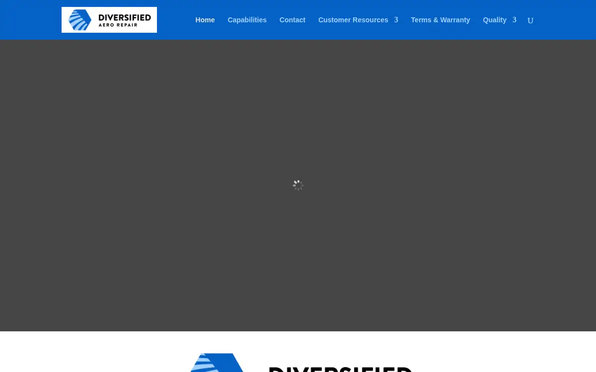 Homepage of Diversified Aero Repair, LLC