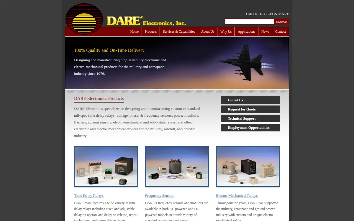 Homepage of Dare Electronics, INC.