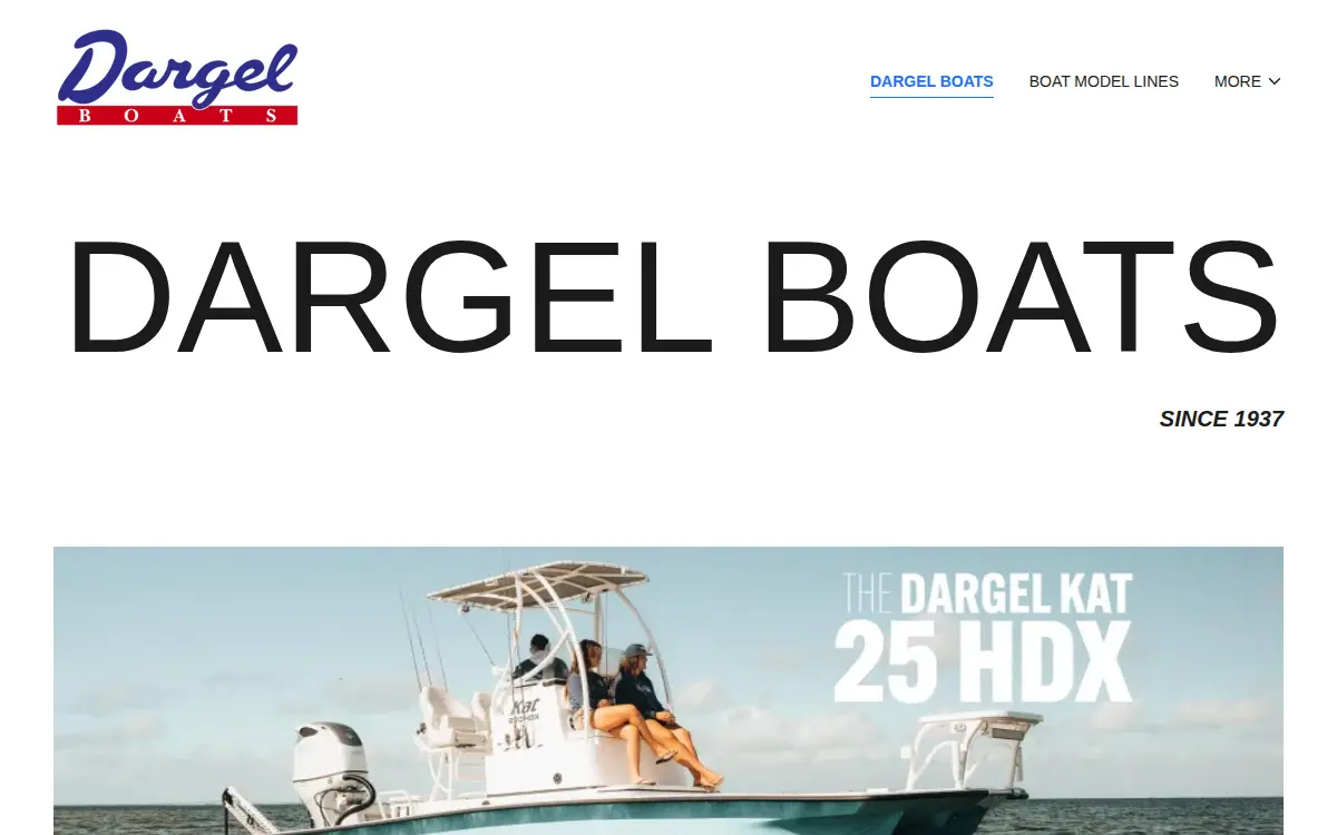 Homepage of Dargel Boats, INC.