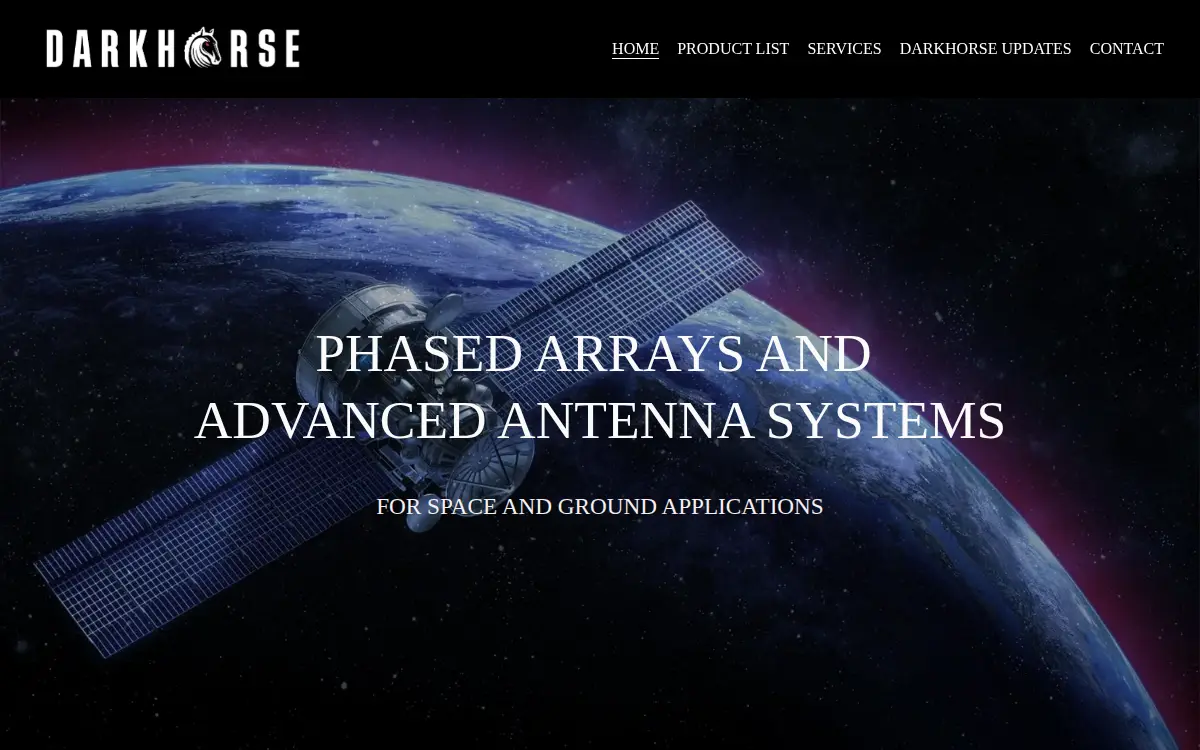 Homepage of Darkhorse Space and Ground Systems LLC