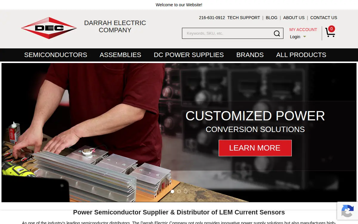 Homepage of Darrah Electric Company