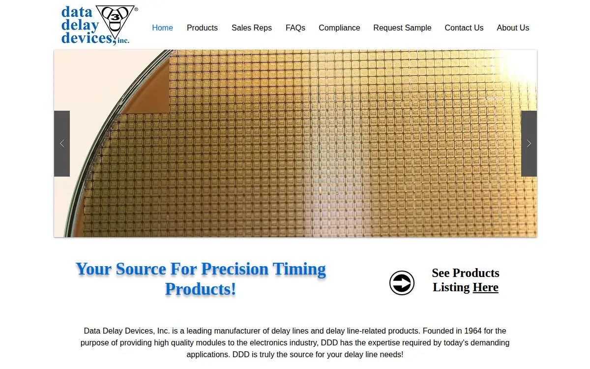 Homepage of Data Delay Devices
