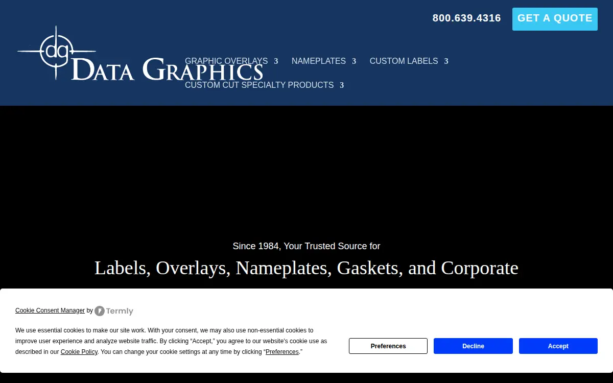 Homepage of Data Graphics, INC.