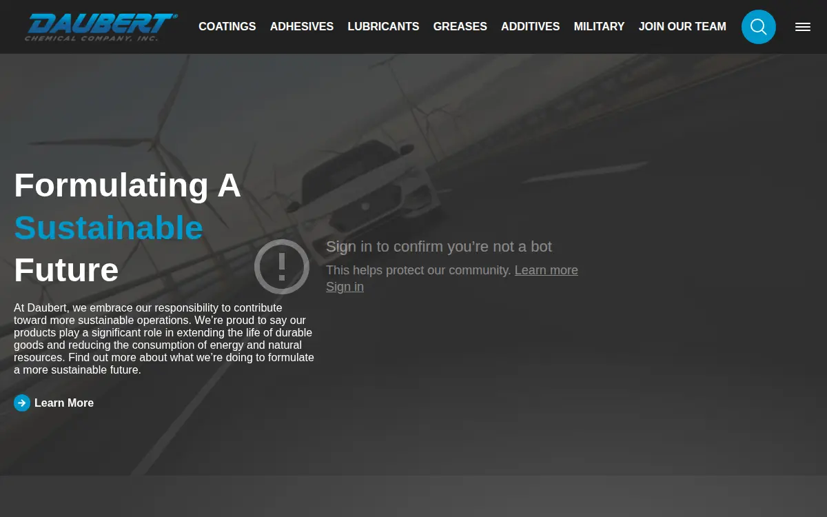 Homepage of Daubert Chemical Company, INC.
