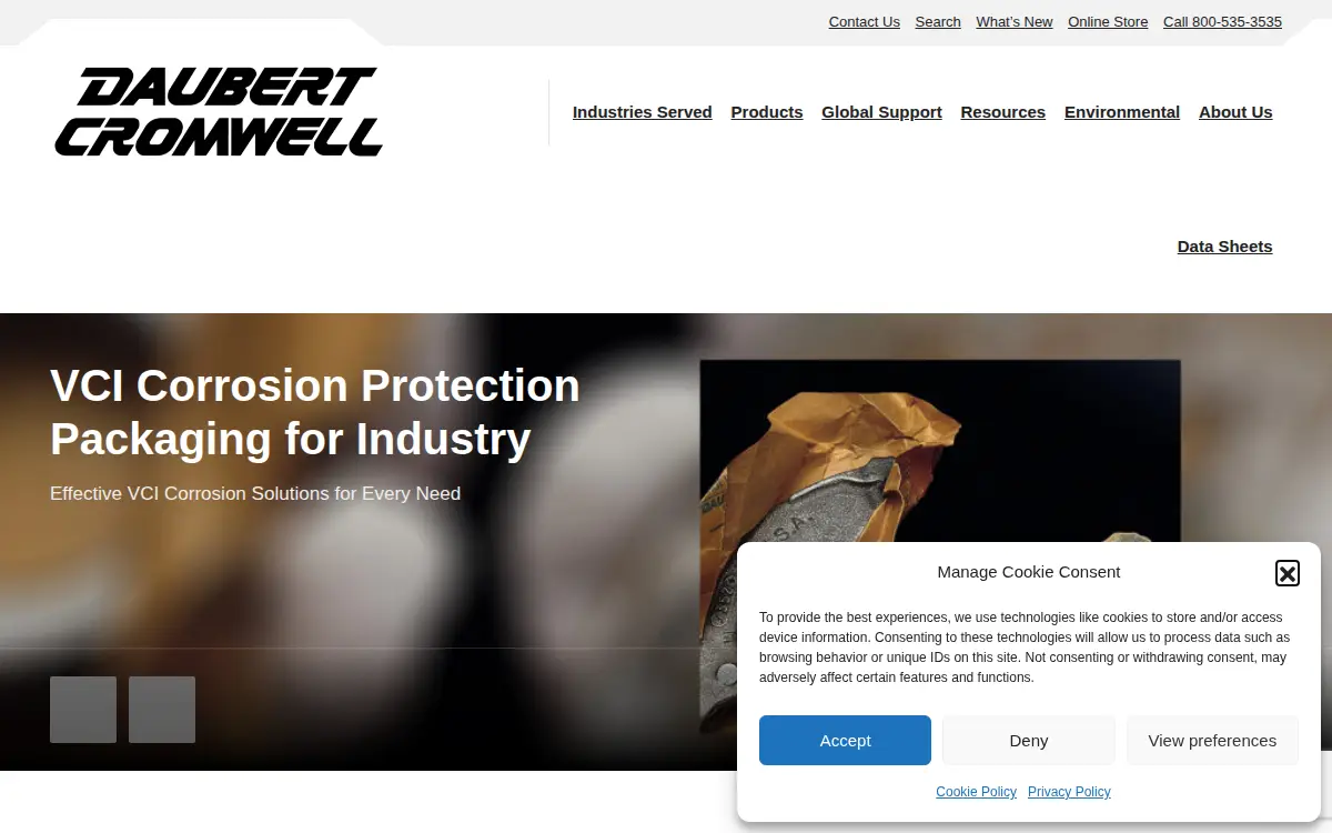 Homepage of Daubert Cromwell, LLC