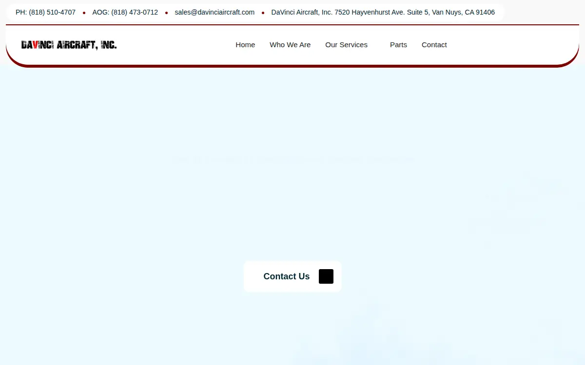 Homepage of Davinci Aircraft, INC.
