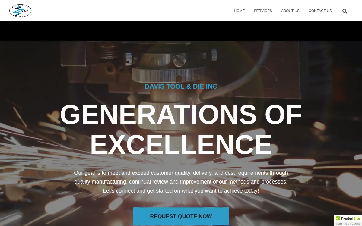 Homepage of Davis Tool & Die, INC.