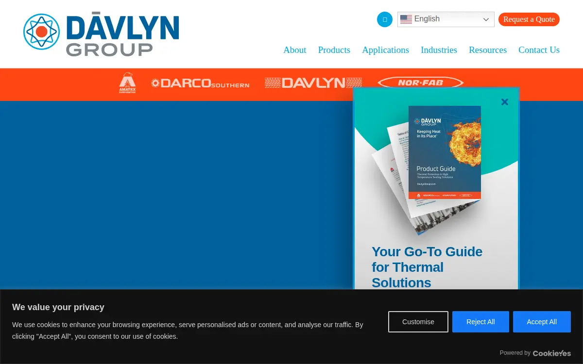 Homepage of Davlyn Manufacturing CO LLC