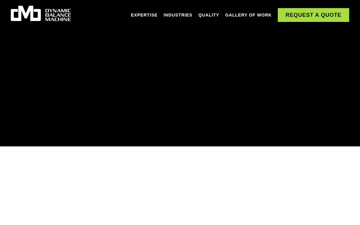 Homepage of Dynamic Balance Machine, LLC